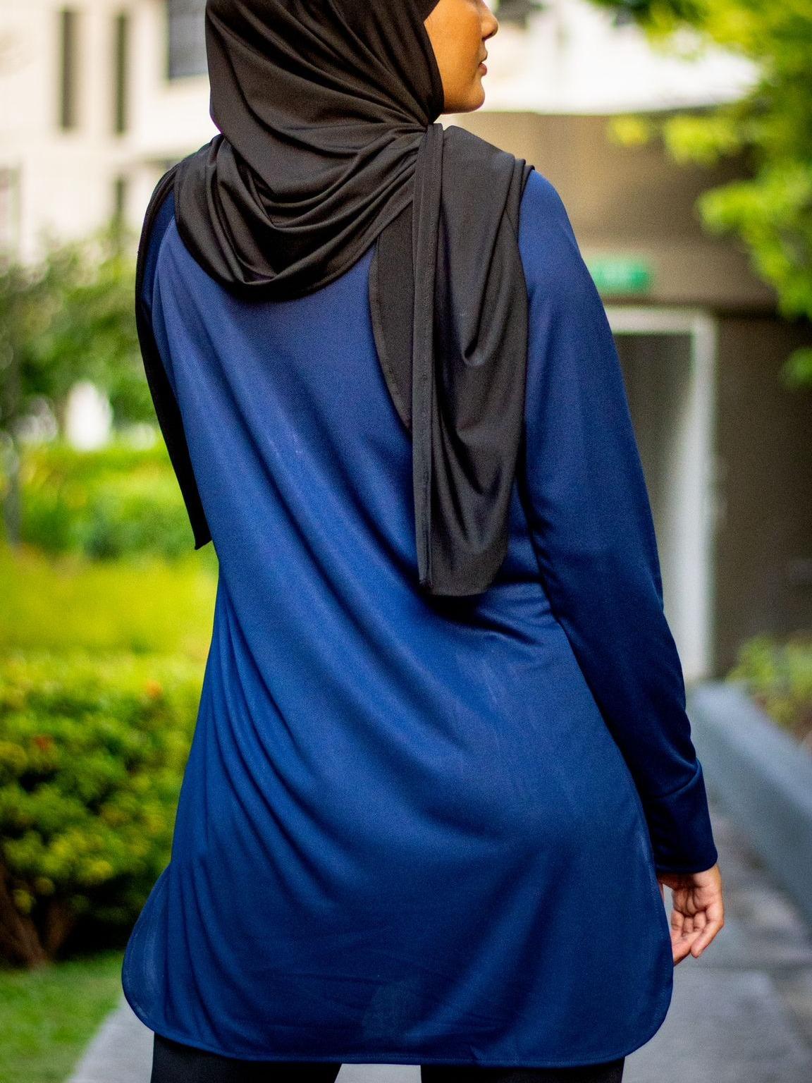 Afactivecasual Zip Motion Muslimah Sports Top