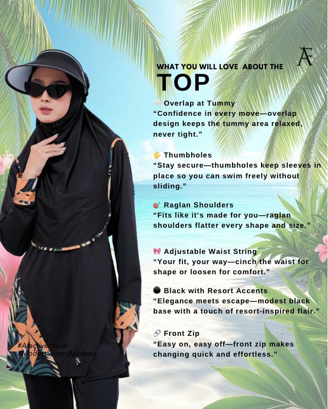 AFactivecasual Modest Muslimah Swimwear Set SOLARA Collection (SG DESIGN)