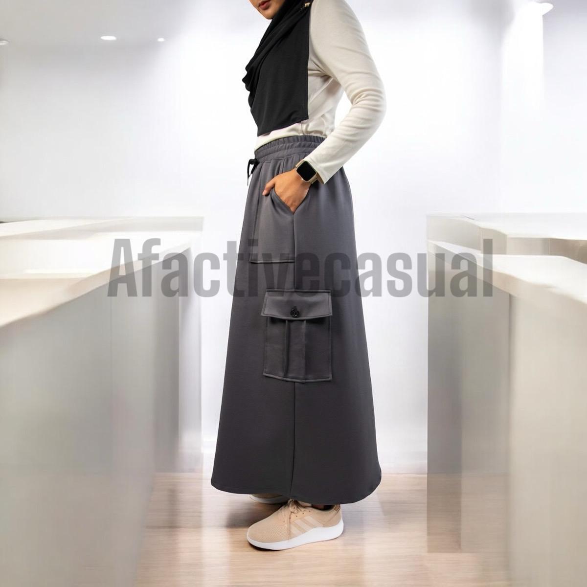 Afactivecasual Sporty Cargo Skirt (standard and Plus sizes available)