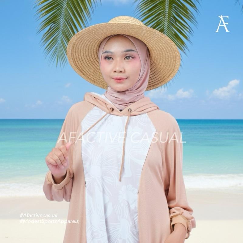 Afactivecasual Flora Axis hoodie dress Drifit Material