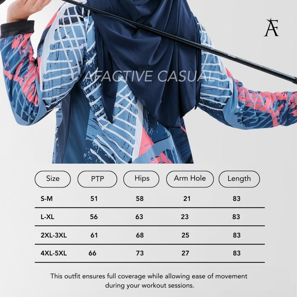 Afactivecasual Splash and Peachy Blue Sports and Casual Tunic