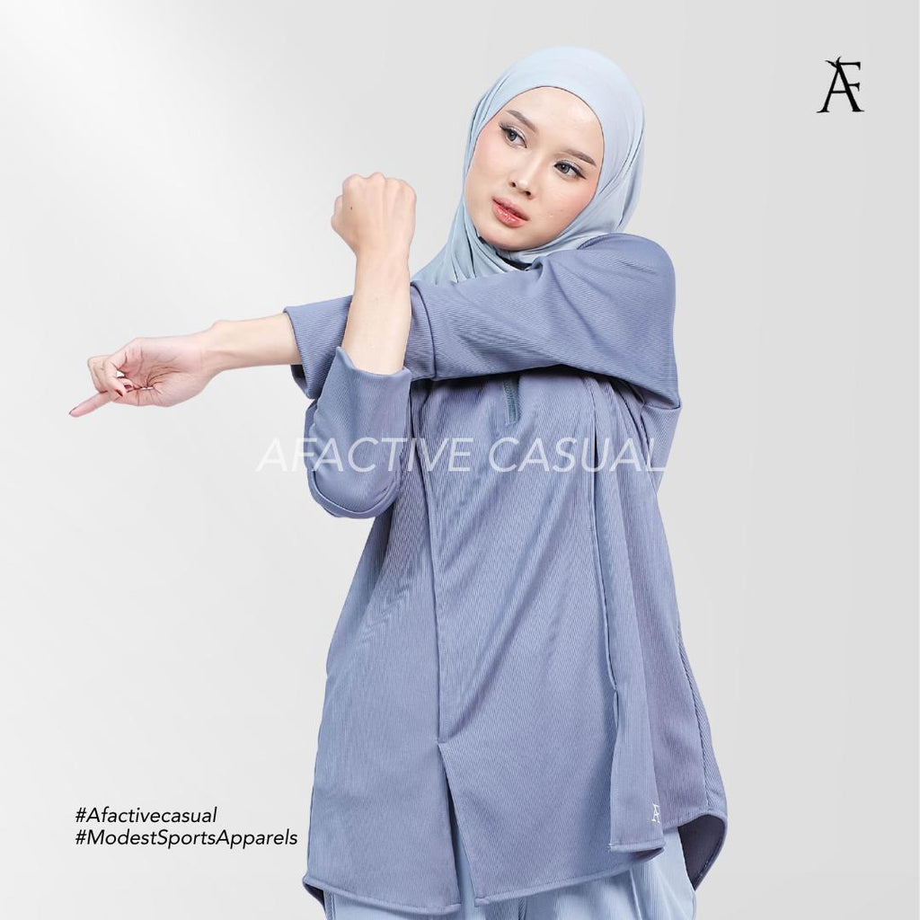 Afactivecasual Leisura Cooling Active Ribbed Top