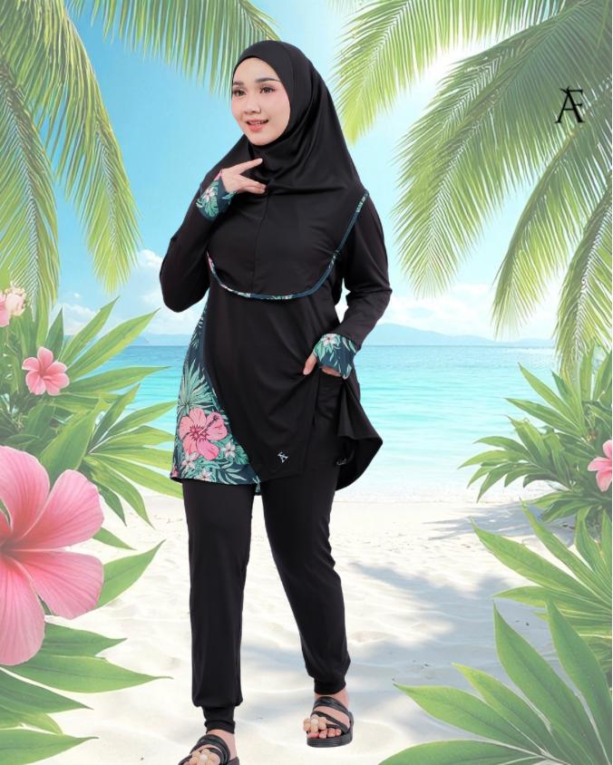 AFactivecasual Modest Muslimah Swimwear Set SOLARA Collection (SG DESIGN)