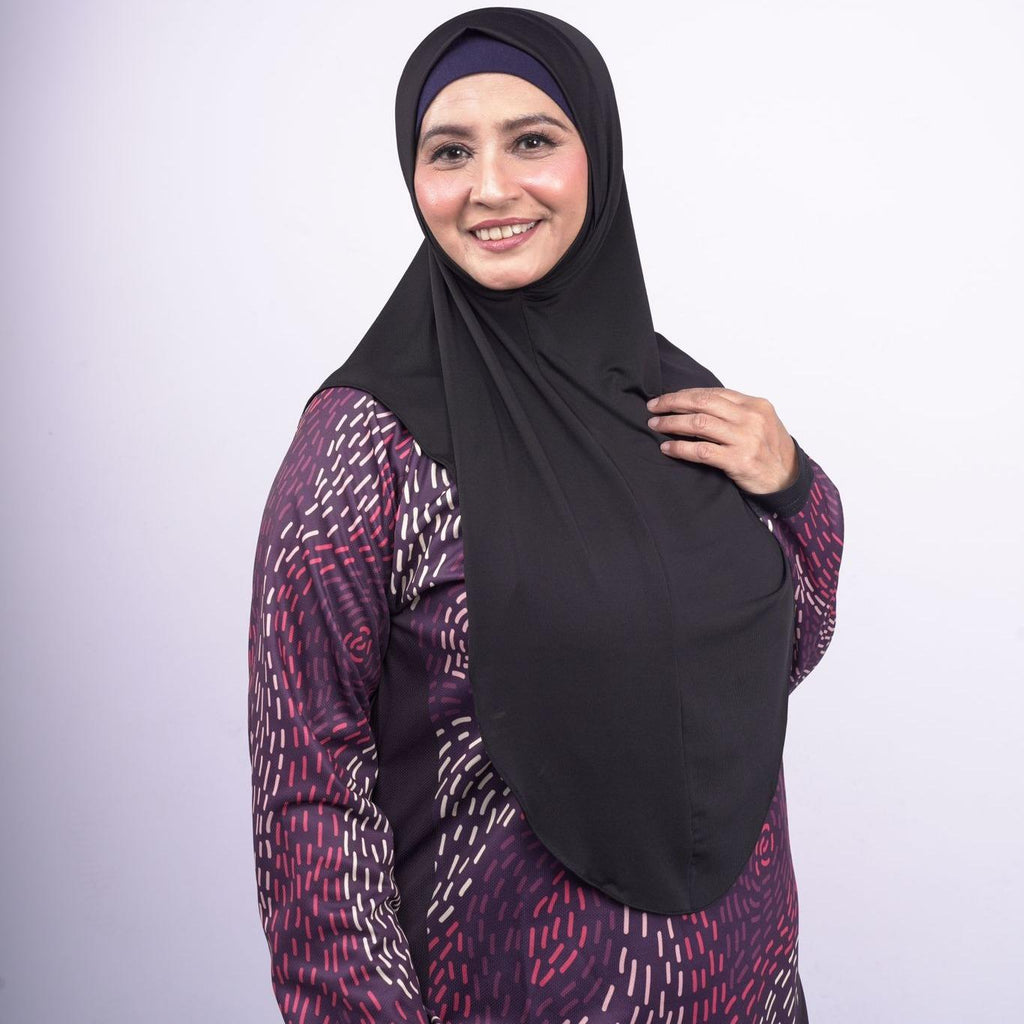 Afactivecasual Zen Chin Sports instant slip on Hijab for Women