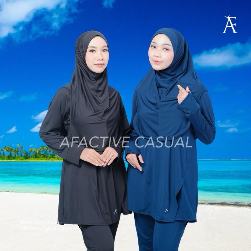 Afactivecasual ONYX 3-Piece Modest Swimwear Set std and plus size available